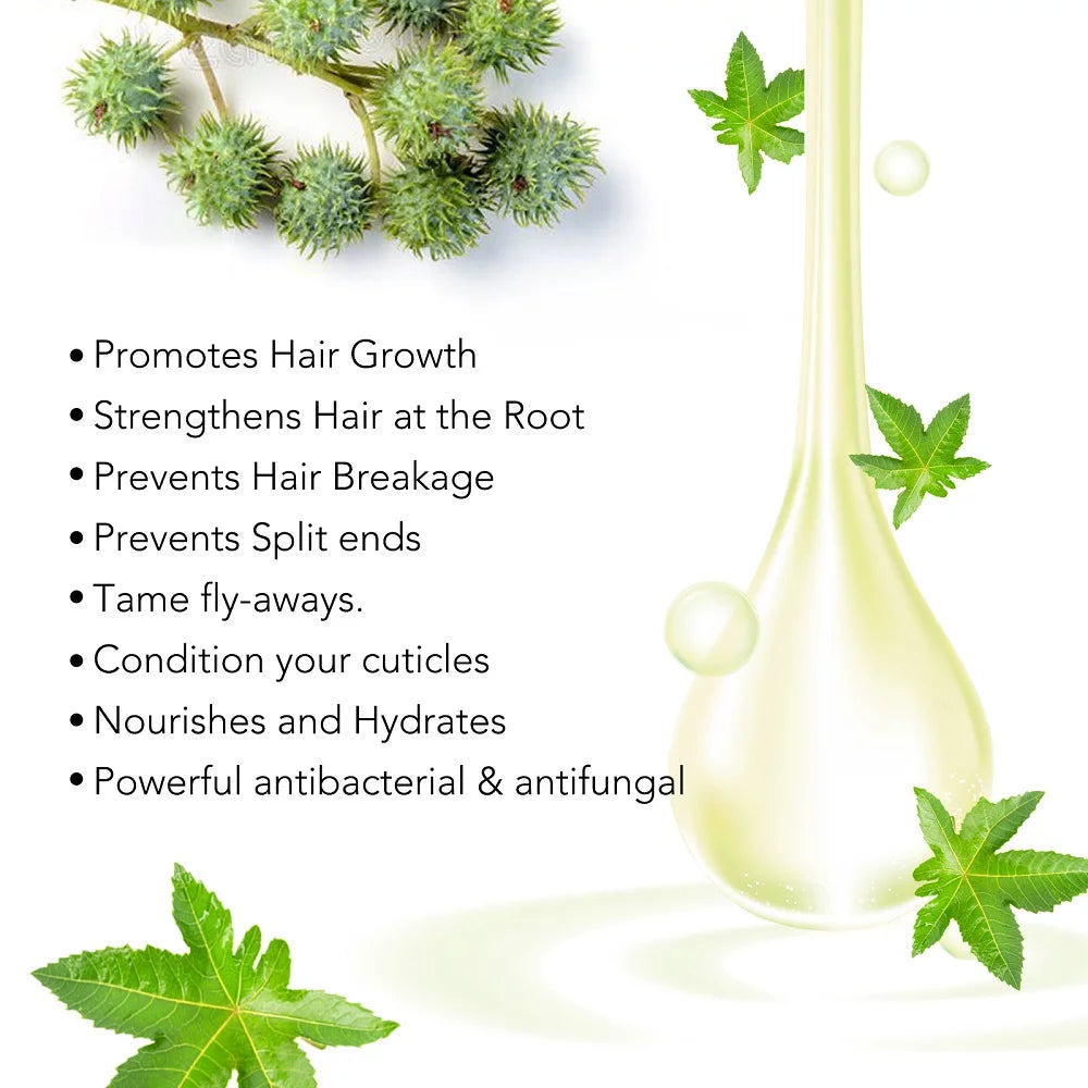 Jamaican Black Castor Oil for Hair Growth & Skin Conditioning - Nourishes and Hydrates Hair, Skin & Nails - 100% Pure Cold Pressed - 2 Oz