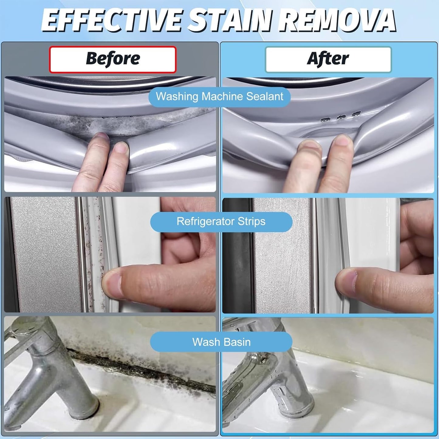 Mold Remover Gel - Effective Mold Cleaner for Household Shower, Kitchen Sinks, W